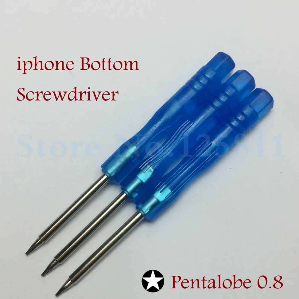 

500PCS Screwdriver for iPhone 4/5/6/7 bottom screws 5 Point Star Pentalobe 0.8 x 30mm Torx Special and phillips 1.5/PH000/#000