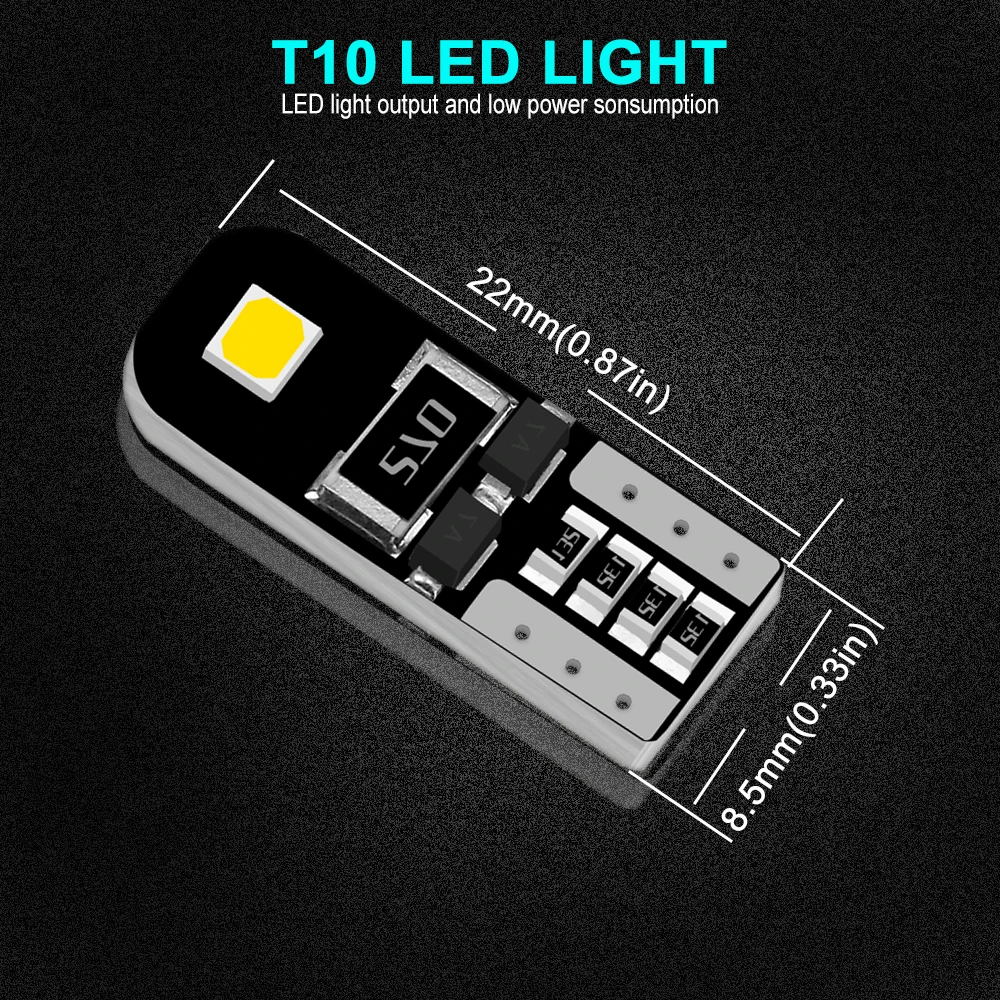T10 W5w светодиодный автомобильный светильник 2SMD 5730 холодный белый 194 168 лампы 12V Клин лампы сигнала поворота светильник 2 шт. номерной знак светильник лампа