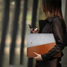 New Genuine Leather Case Cover Bag for Microsoft Surface Pro12 3 4 Ultrabook Laptop Felt Sleeve Pouch Portfolio with Handle