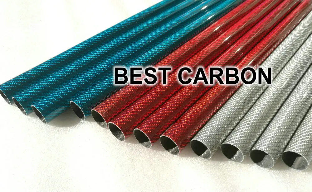 

FREE SHIPPING Blue, Red, Silver Colorful High Quality Carbon fiber Wound Tube,Carbon Tail Boom,Quadcopter arms,gewickelt