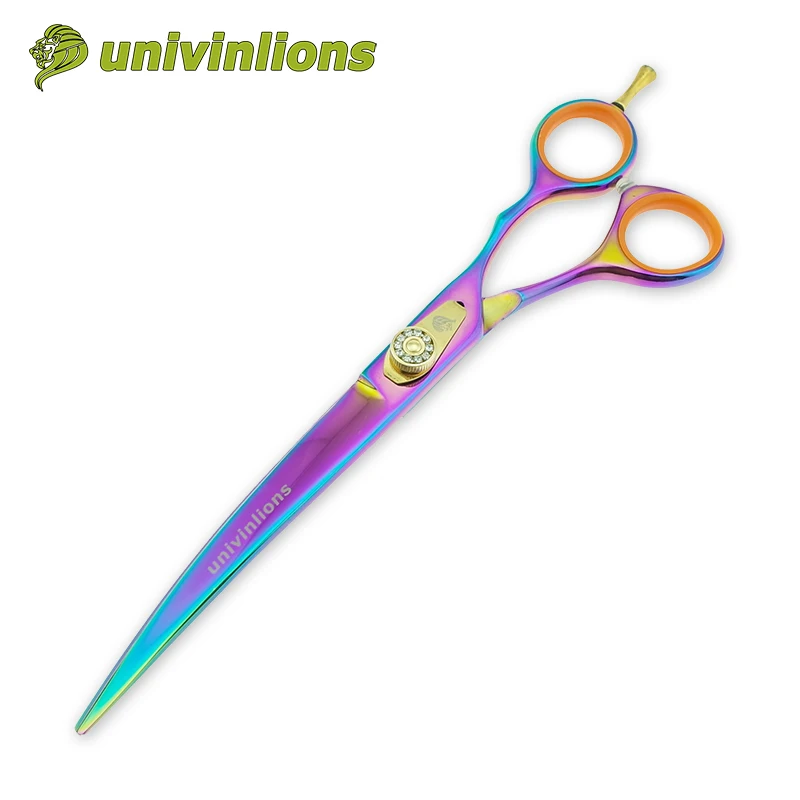 univinlions 7.5 inch downward curved pet grooming scissors ...