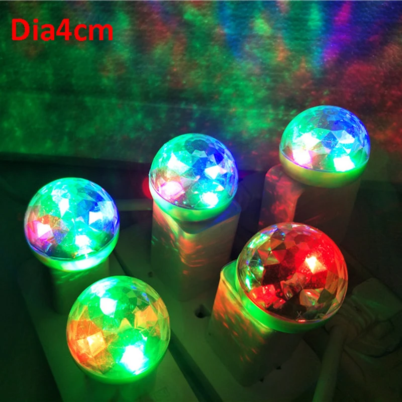 Lumiere RGB LED Music Stage Lights Sound USB Disco Club DJ Light Show Bulb Projector Crystal Magic Ball dj effect lighting