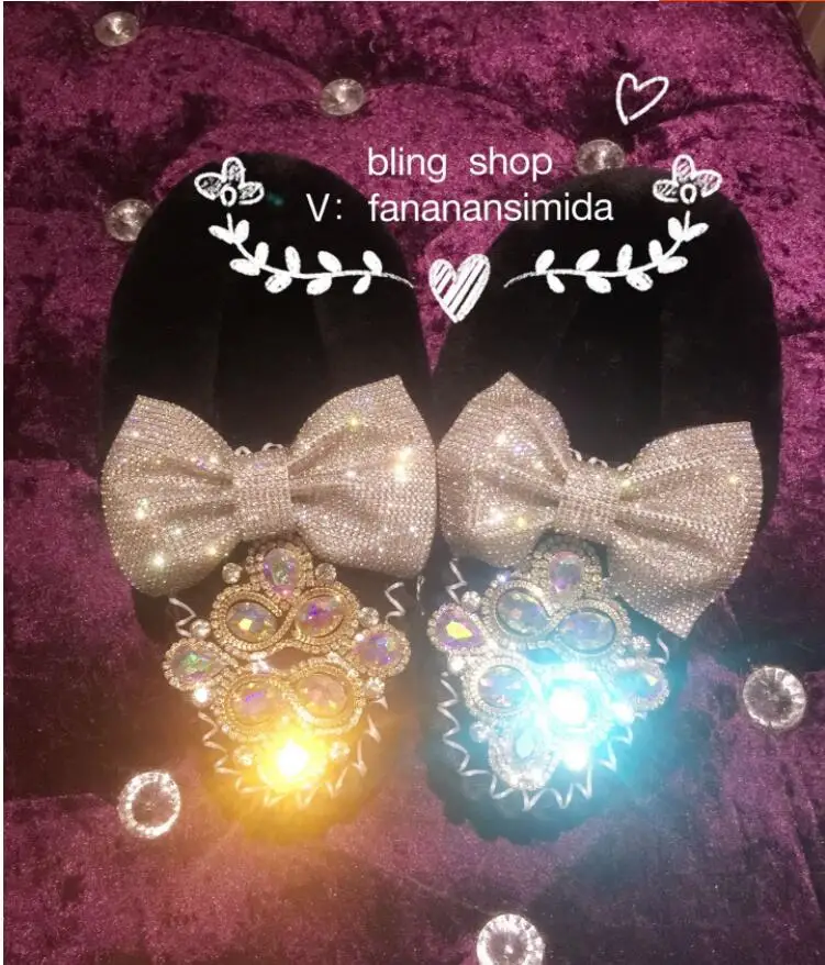 Automne Mouton Arc Main Le Femmes Nouveau Hiver Neige De Seule Bijou Petit Noir Haricots Fourrure Et D'une Strass Chaussures Bottes Plus Velours 2 1 kwXZiOPuT