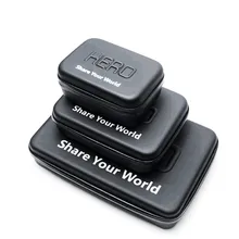 Lager/mediano/pequeño estuche para gopro hero 5/4/3 +/3/2/sjcam sj4000/xiaomi yi colección del almacenaje del recorrido bolso de la cámara