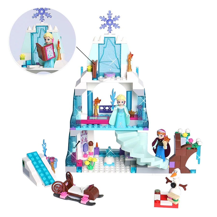 

316PCS Princess Series Magical Ice Castle Set Educational Building Block Toy For Kids Compatible legoe Friends