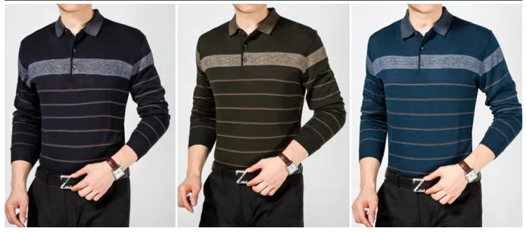 Повседневная Деловая Мужская рубашка с длинным рукавом, мужская полосатая Модная брендовая рубашка поло, дизайнерская Мужская теннисная рубашка поло camisa social 5158