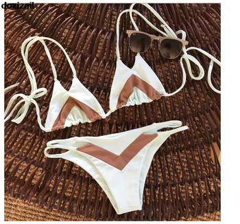 

Women Bandage Thong Brazilian Bikinis Swimwear Female Sexy Green Bandeau Push Up Swimsuit Bikini Set Beachwear Biquini