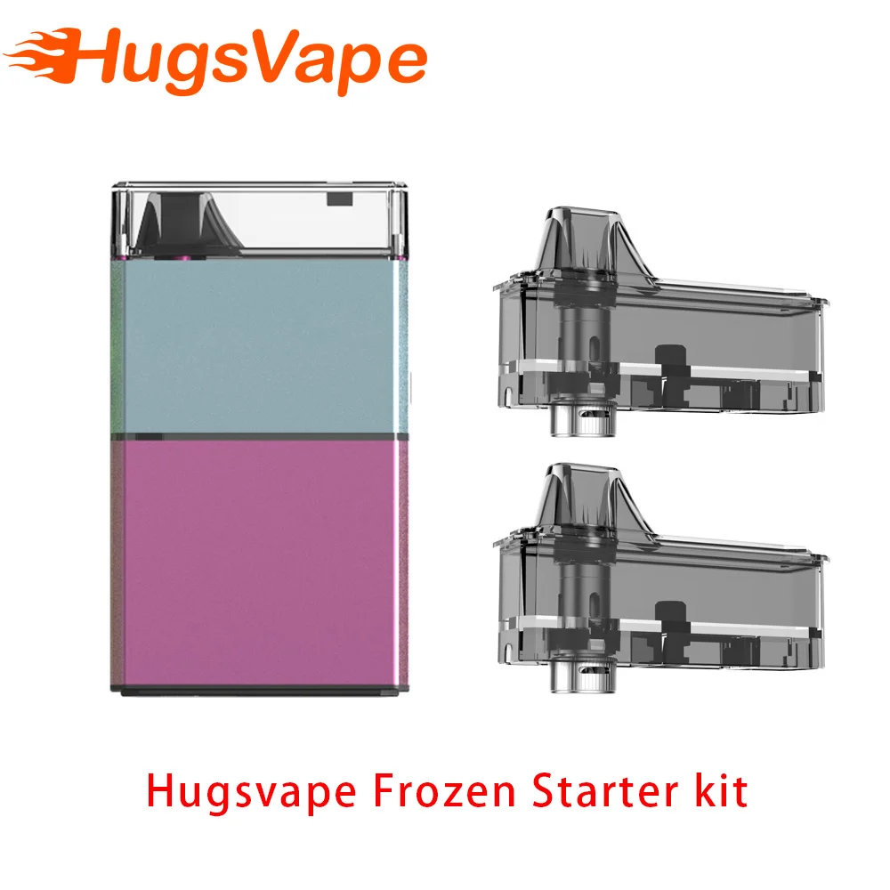 

Hugsvape Frozen Starter kit built-in 2500mah Vape pod kit 5ml cartridges Vaporizer E Cigarette with frozen mesh coil vs novo kit