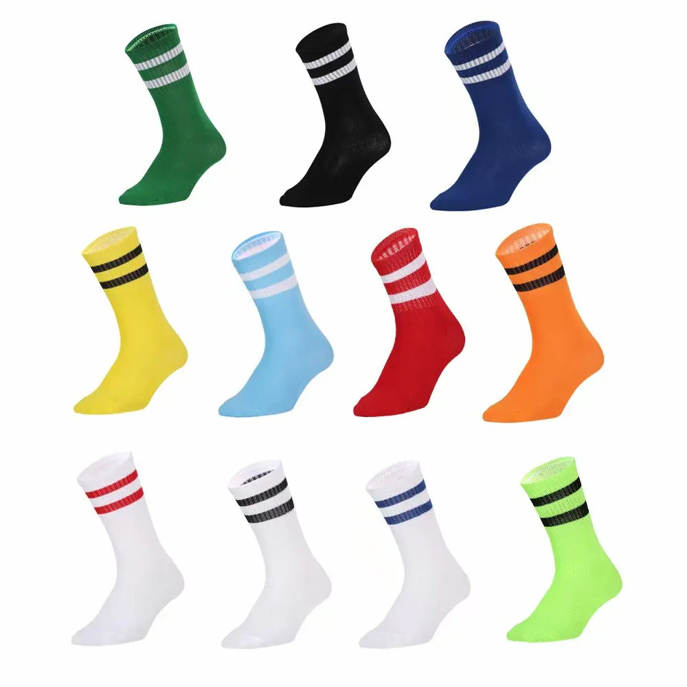 Детские носки для бега в детском саду, футбольные тренировочные носки для мальчиков и девочек, дышащие, тянущиеся, полосатые, баскетбольные, велосипедный носок