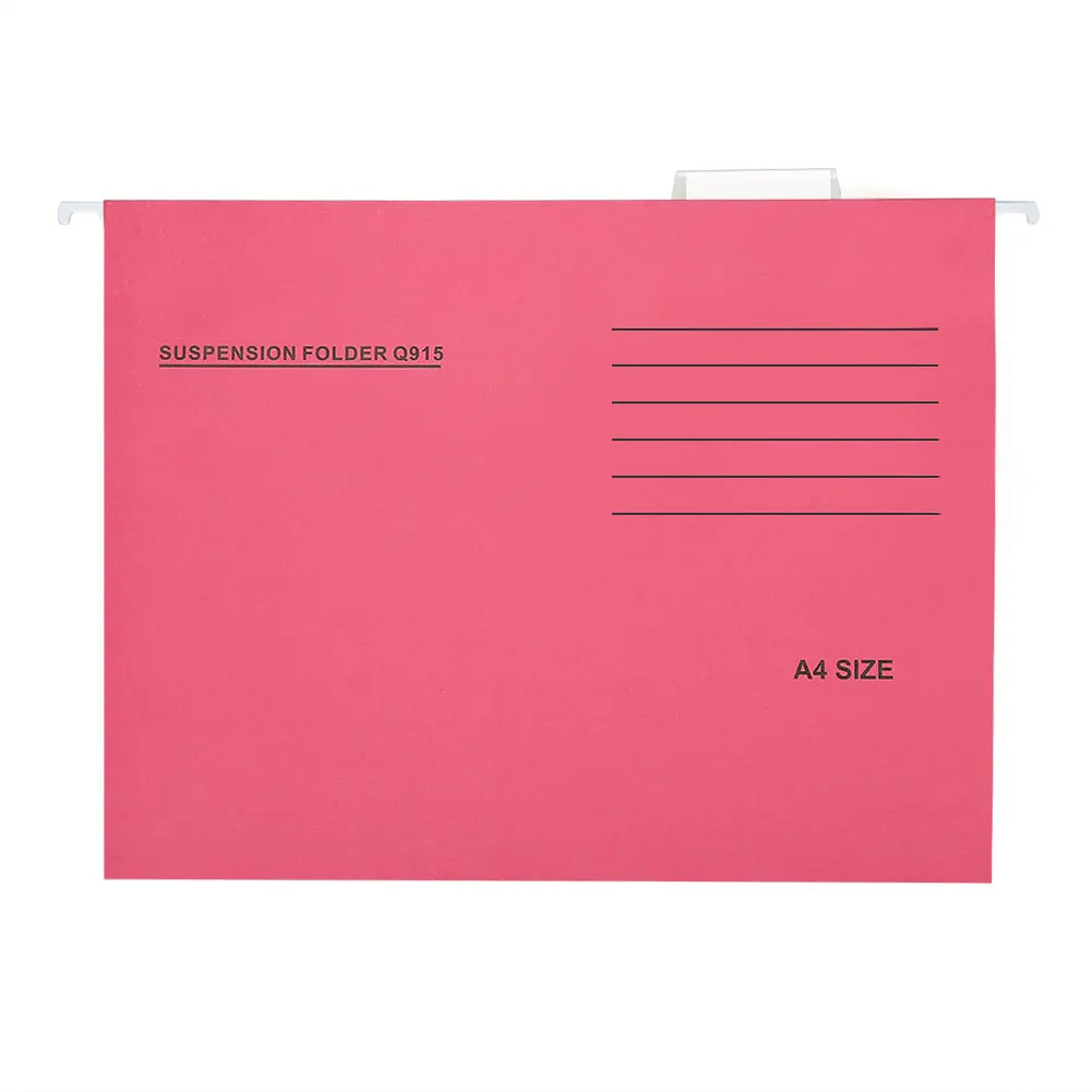 Висячие папки для файлов А4 Регулируемый документ бизнес студенческий бумажный держатель письмо канцелярские принадлежности Подача продуктов Органайзер - Цвет: Red
