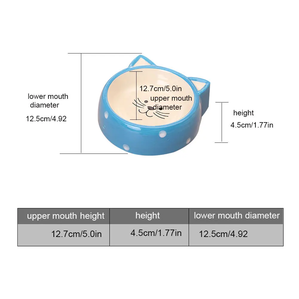 Керамическая миска для домашних животных с рисунком головы кошки, миска для домашних животных, универсальная собачья миска для кошек