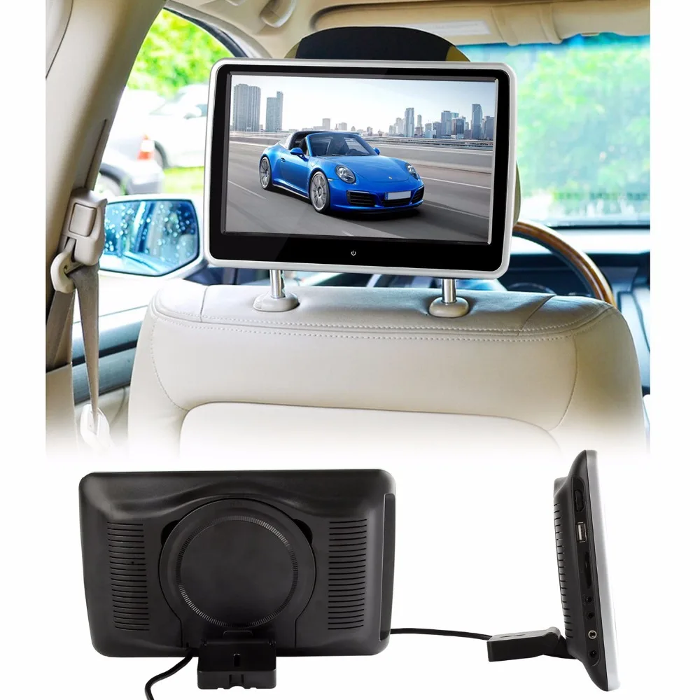 Car Headrest DVD Player 10.1" Digital Screen Monitor HDMI Game AVin/Out