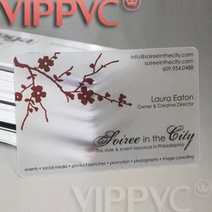 

Custom transparent printing pvc card i031 business card -Original Card Artwork offerred by Buyer