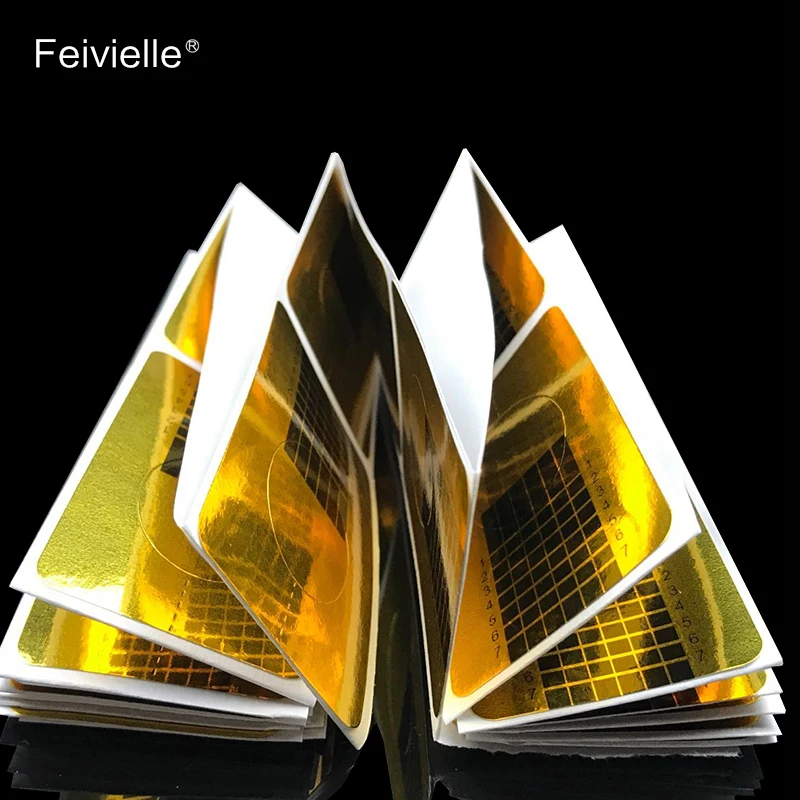 Feivielle хит 100 шт Профессиональные формы для ногтей акриловая Кривая Наращивание