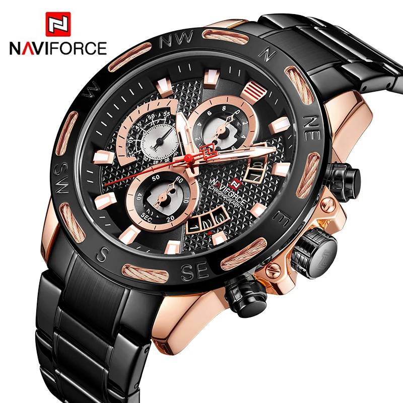 Часы наручные NAVIFORCE Мужские кварцевые брендовые модные спортивные