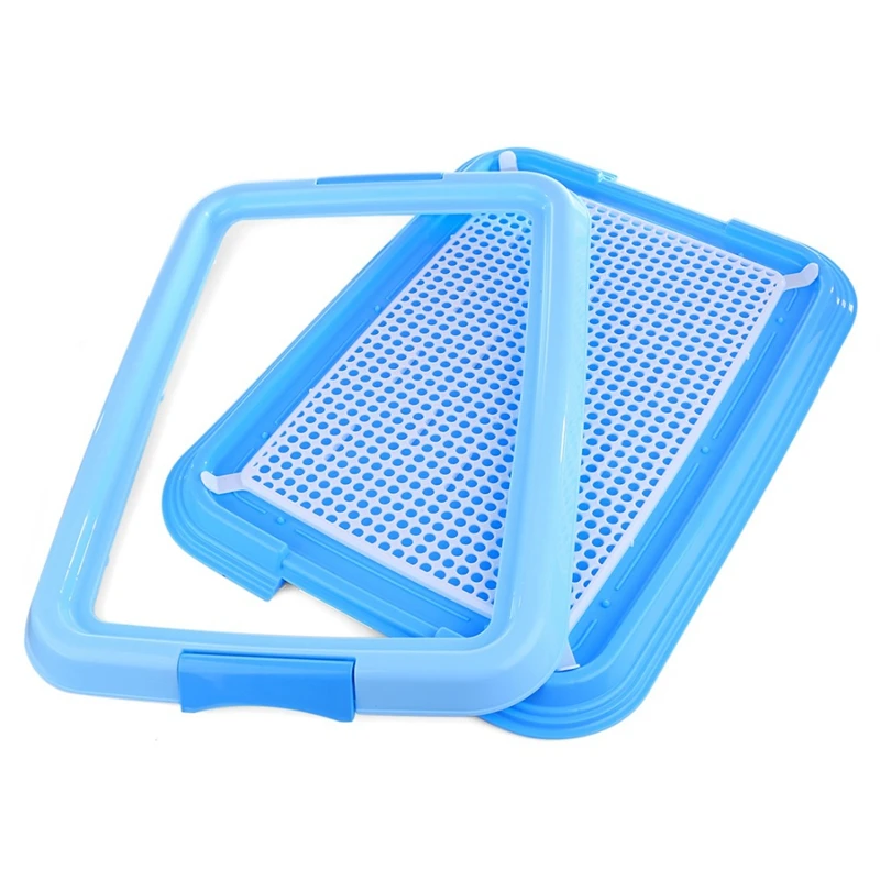 Plastic Portable Eco-friendly Plasctic Indoor Dog Toilet Product Thickness Gridding Flat Board Lavatory For Large Pet Dog