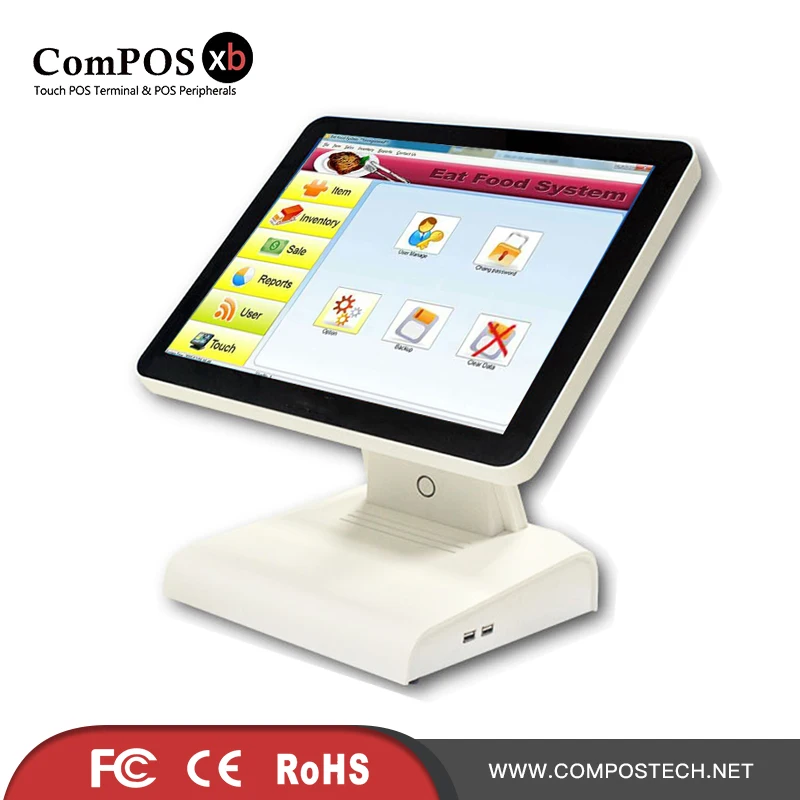 A 15 inch WIFI enabled POS with multi lingual and multi function smart payment systems POS1619