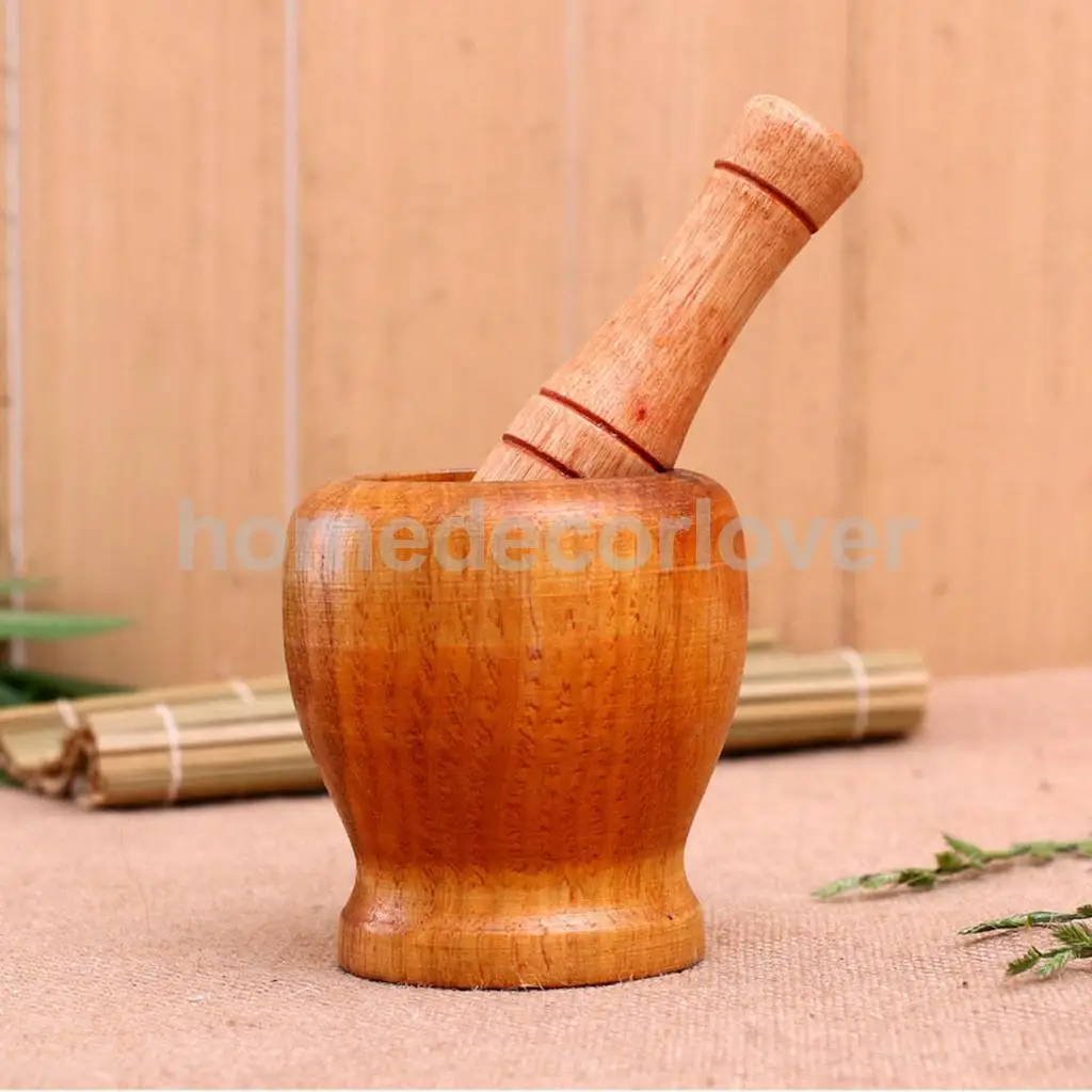 NEW Wooden Garlic Press Ginger Crusher,Easy Clean,Grinding and Crushing