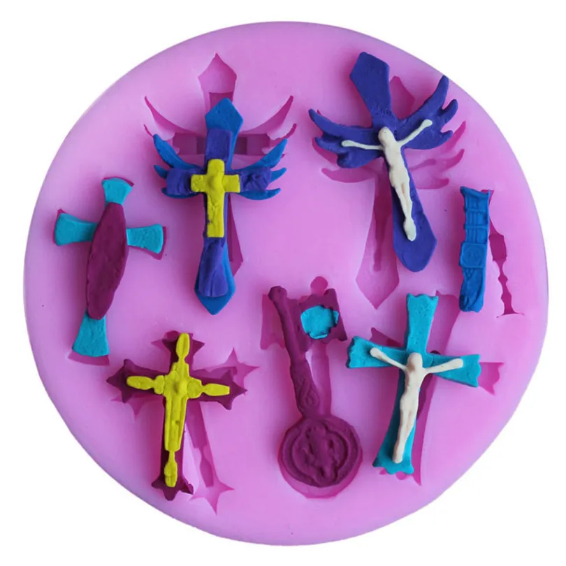 Jesus Cross Shape Silicone Cake Mold,Non Stick Bakeware Mould For