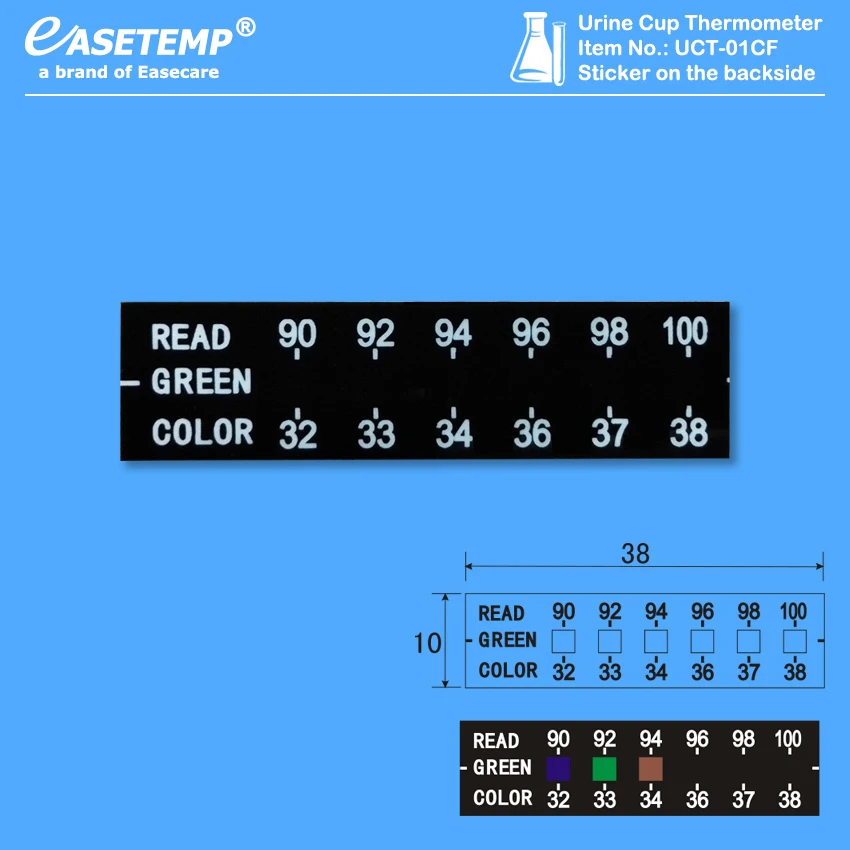 

1000pcs Free Shipping Urine Cup Thermometer (Specimen Cup Thermometer) with Sticker on the backside