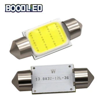 

10pcs Festoon 31mm 36mm 39mm 42mm LED C5W 12 Chips COB Bulb 12V White Color Lights Lams For Car Dome Lights Auto Interior Lamps