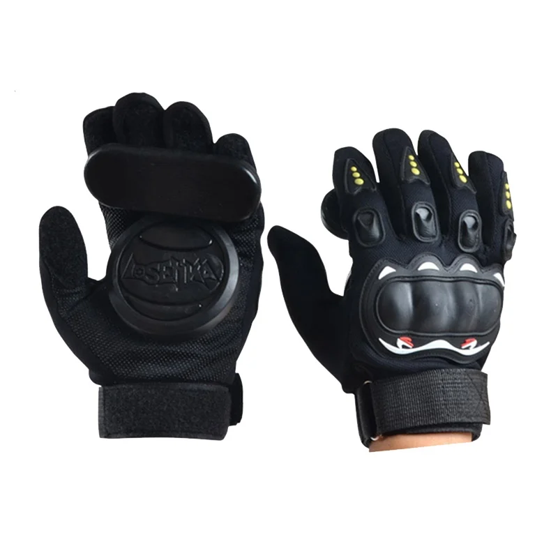 1 Pair Of Skateboard Gloves Longboard Friction Gloves With Protective