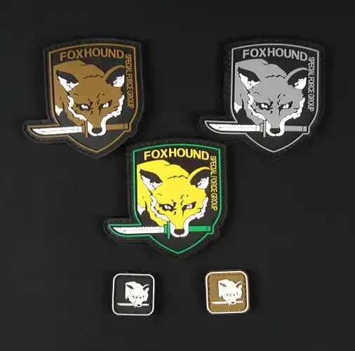 メタルギアソリッド軍事軍の戦術的なpvcラバーパッチ服服エンブレムアップリケバッジ Patch Badge Military Patches Badgesmilitary Patch Aliexpress