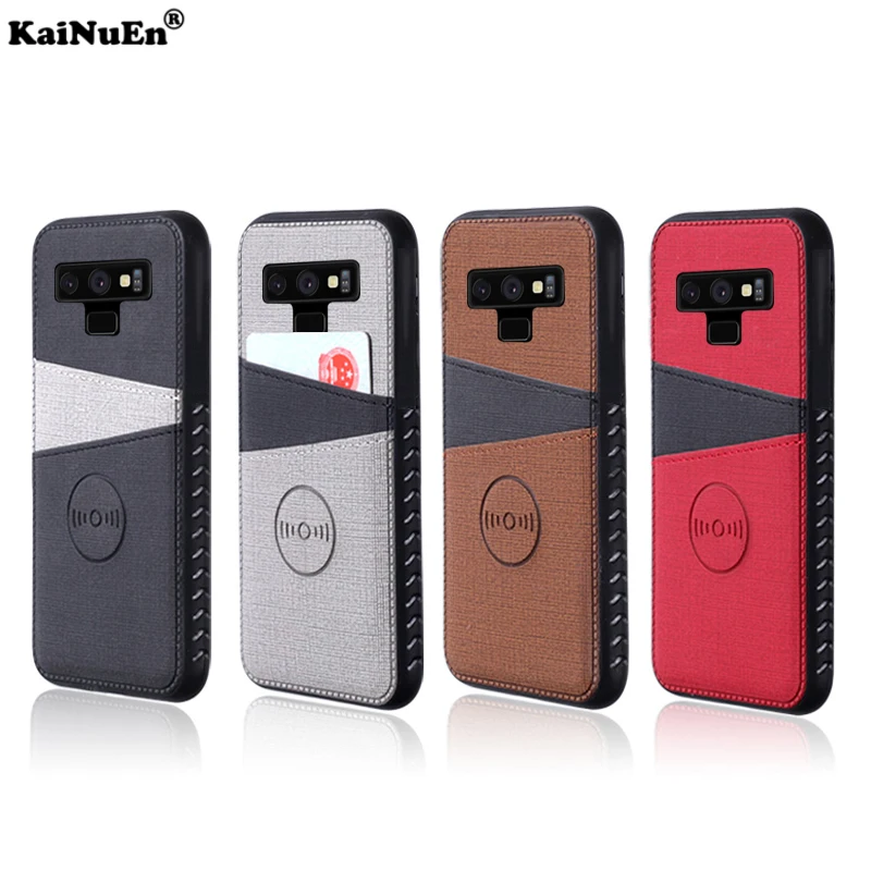 

Kainuen luxury Car Holder fabric cloth card wallet phone coque,cover,case for samsung galaxy note 8 9 note9 silicone silicon pc