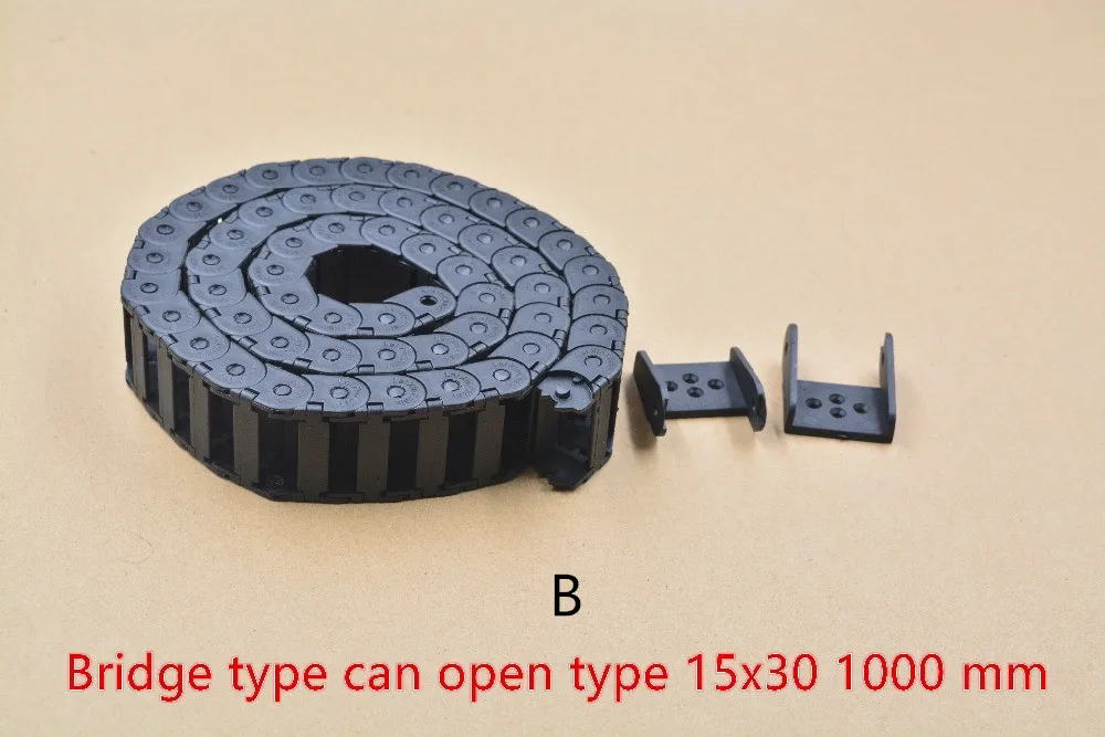 Мост Тип пластик 15 мм x 30 мм цепь с концевыми соединителями L 1000 мм гравировальный станок кабель для ЧПУ