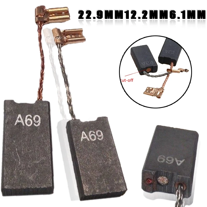 1 pair Carbon Brushes Charcoal Power Tool Accessories for Bosch GBH5-40D GSH500 GSH5 TSH5000 GSH5X A69
