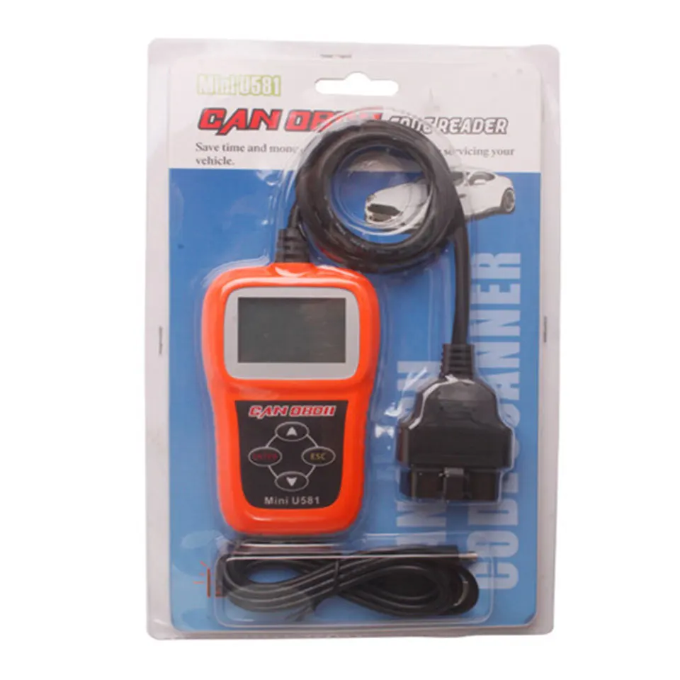 MEMOSCAN Mini U581 OBDII Автомобильный диагностический сканер неисправностей инструмент