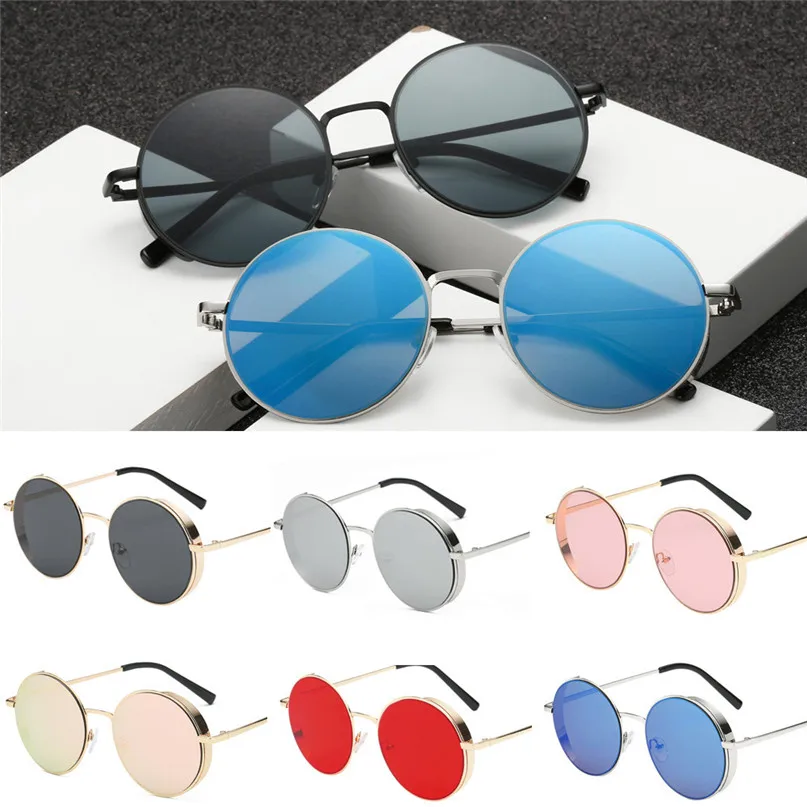 Sport Sunglasses Cycling Eyewear Women Men Rounded Metal Frame Brand Classic Sunglasses for bike car Driving #2J06#F (2)