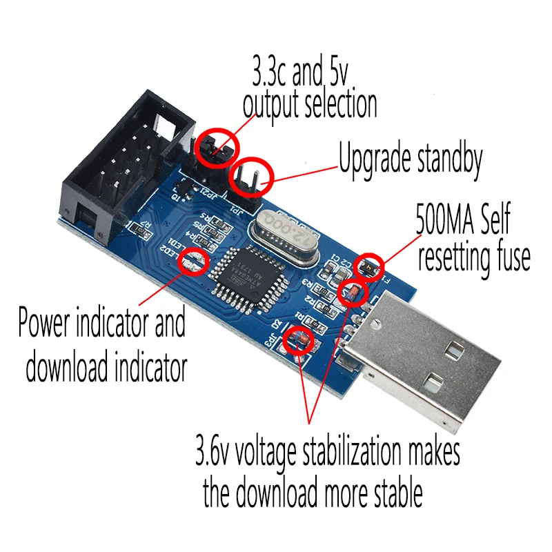 WAVGAT USBASP USBISP AVR программист USB ISP USB ASP ATMEGA8 ATMEGA128 Поддержка Win7 64