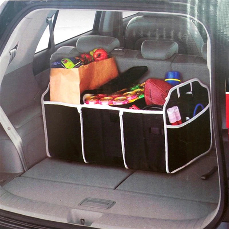 Складной Черный Автомобильный органайзер для багажника, игрушки для хранения еды, грузовой контейнер, сумки, коробка для автомобиля, Стайлинг, авто аксессуары
