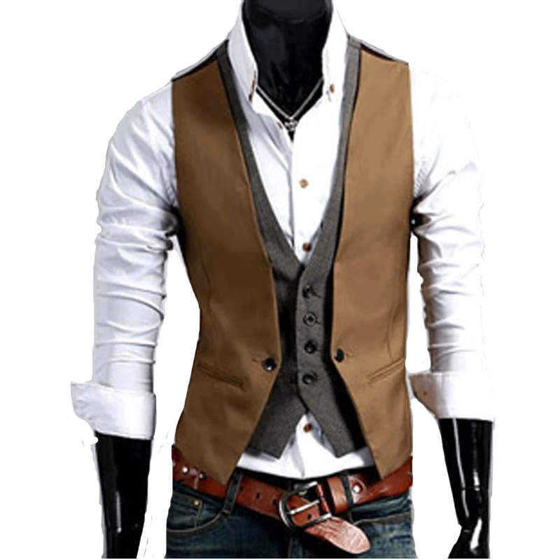 Free Shipping Fashion Men's Suit Vest Casual Top Slim & Fit Luxury ...