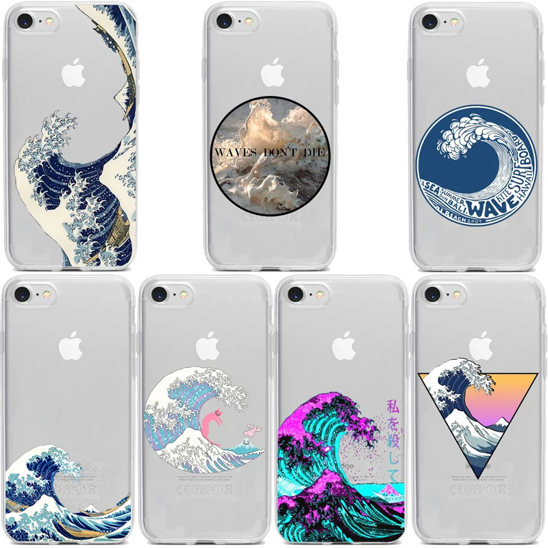 The Great Wave off Kanagawa задняя крышка Мягкий ТПУ чехол для телефона Fundas iPhone 11 11Pro 11ProMax 7Plus 7