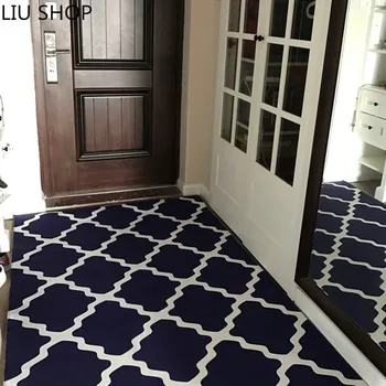

LIU Nordic plaid carpet living room hallway coffee table bedroom entrance mat bathroom rectangle rug customized