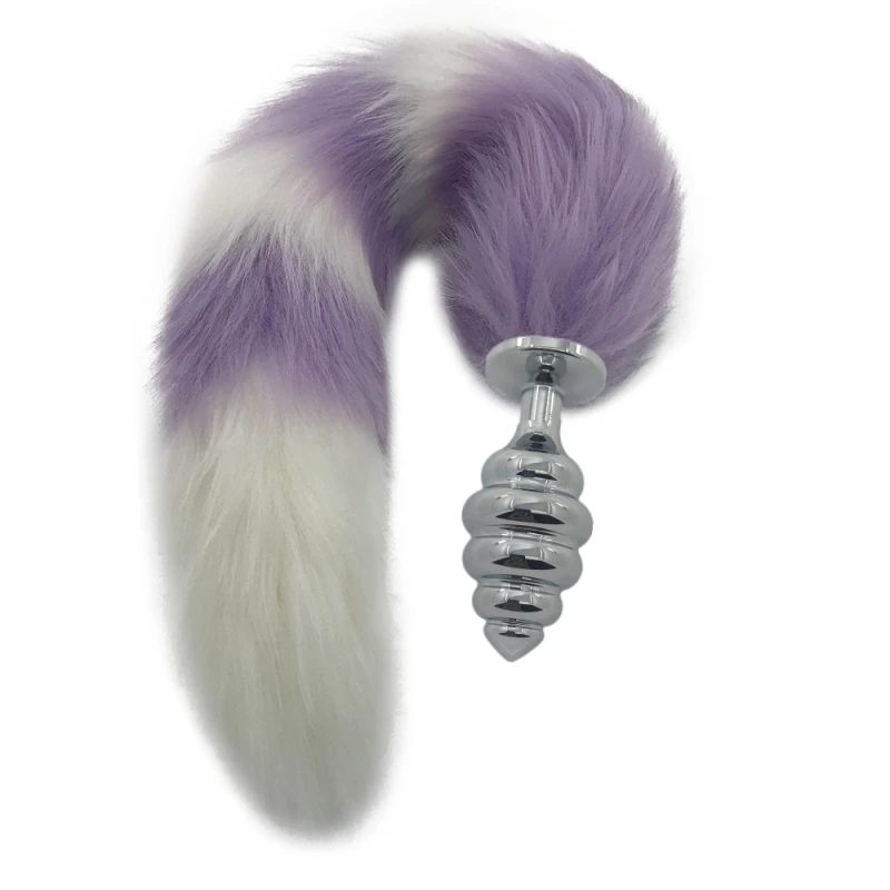Metal SML Anal Plug Fox Tail Insert Dilator Thread Butt Stopper Sex Toys Adult Game for Women Men H8-224C | Красота и здоровье