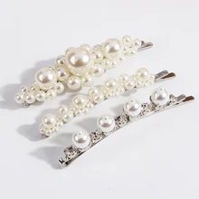 Корейские модные женские заколки для девочек с жемчугом милые заколки для волос из сплава Bb заколки для волос Детские аксессуары для волос