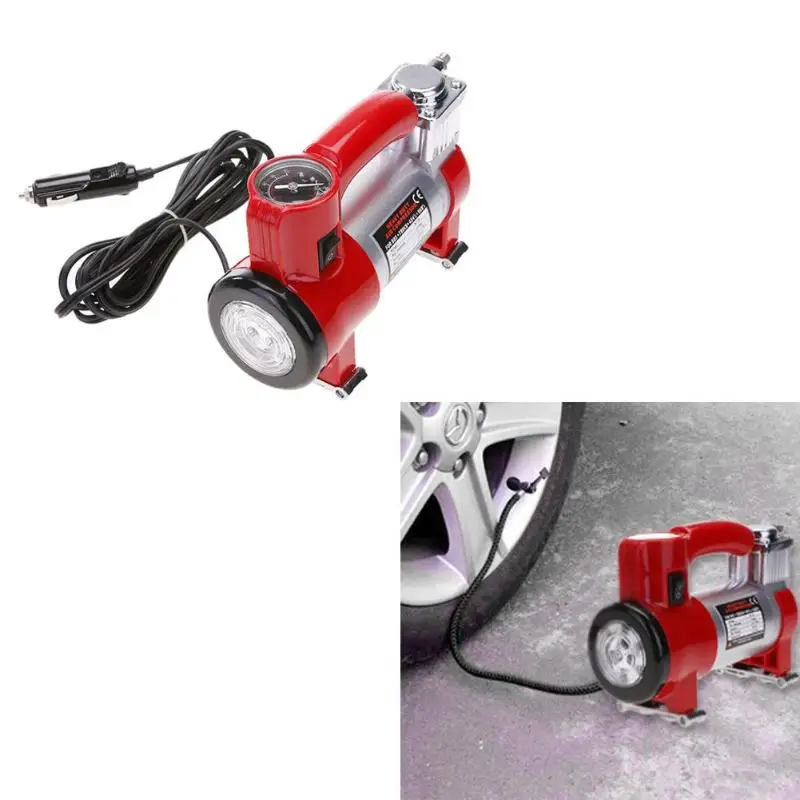 

Air Compressor Car Tyre Inflator Air Compressor Heavy Duty Tire Pump Auto Tire Car Tool for Car Bicycle Ball Rubber Dinghy