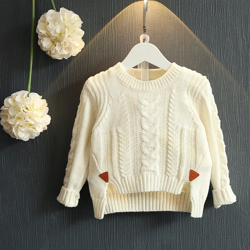 

2017 new winter children's clothing 2-8years girls candy color cotton knit sweaters girls' cotton sweater toddler outwear autumn