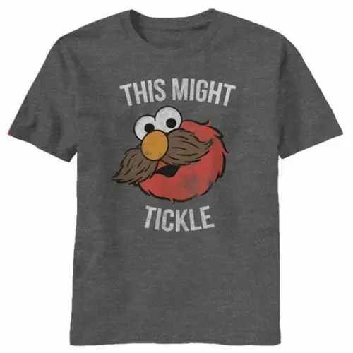 Sesame Street Mens Elmo This Might Tickle Shirt New M, XL2019 модный бренд 100% хлопок печатных Круглый вырез футболки дешево кто