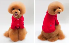 FH14 Newly Autumn Winter Pet dog lapel coats with double pocket Fashion hoodie Sweater clothes for small dog teddy s-xxl