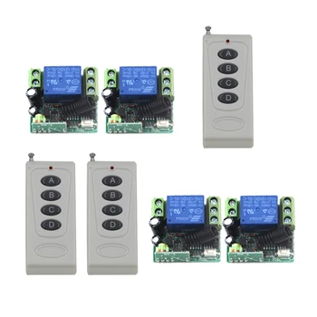 

MITI-Plastic Cover Case Relay DC 12V 10A 1CH RF Remote Control Switch with 3pcs White 4-Button Controller SKU: 5391