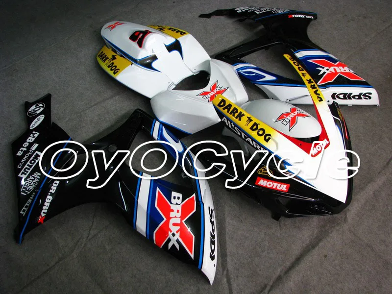 

For 06-07 Suzuki GSXR600 GSXR750 K6 K7 GSXR 600 750 Injection Motorcycle ABS Fairing Bodywork Kit 2006 2007 Black White