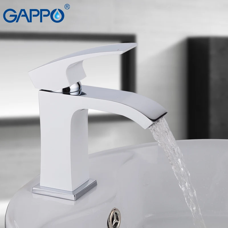 Billige GAPPO becken armaturen basin mischer waschbecken wasserhahn bad wasser mischer weiß messing armaturen wasser wasserhahn deck berg torneira