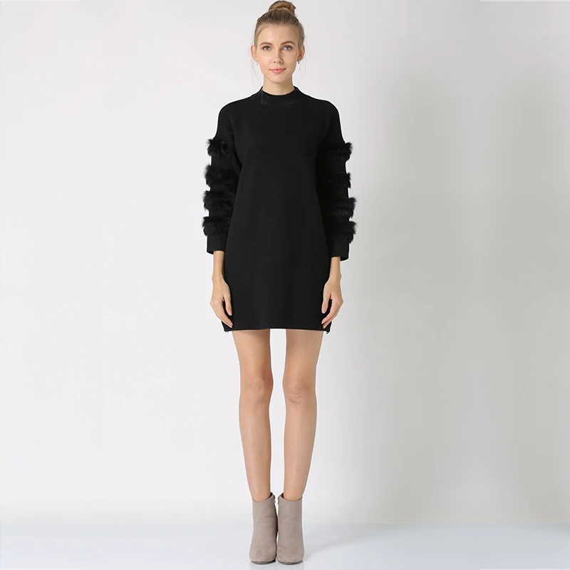 Chictorso Real Fur Long Sleeve Women Sweater Pullovers Girls Jumpers Dresses Knitted Top Fashion Winter Sweaters Outwear Black Chictorso Real Fur Long Sleeve Women Sweater Pullovers Girls Jumpers Dresses Knitted Top Fashion Winter Sweaters Outwear Black