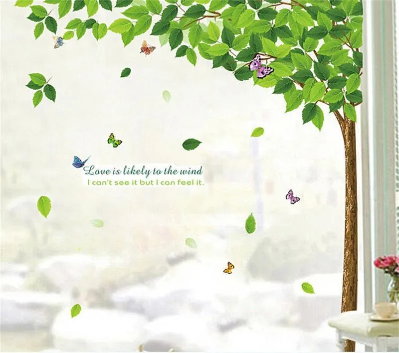 Green Leaves Tree butterfly wall Sticker HTB1bHfeKVXXXXbbXFXXq6xXFXXXA