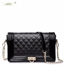 NUCELLE Brand Design Diamond Lattice Cow Leather Lock Women Lady Shoulder Crossbody Flap Bag