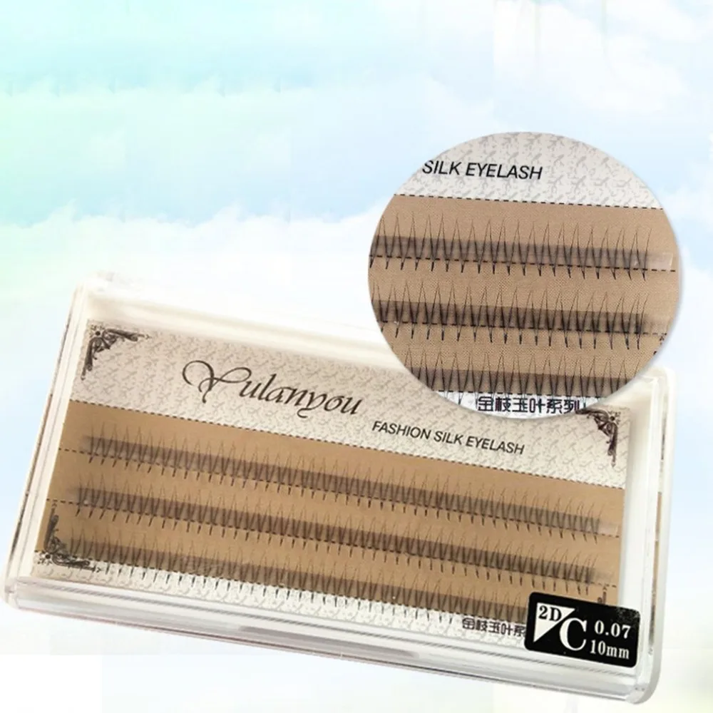 

Common 2D 0.07mm 8-14mm Eye-lash Extensions Artificial Natural Long Professional Makeup Grafting Fake False Eyelash 3 Rows